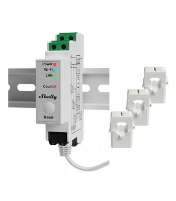 Shelly Pro 3EM + 3x 120A terminals
