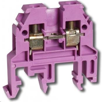 Terminal block RSA 4 on DIN rail, purple
