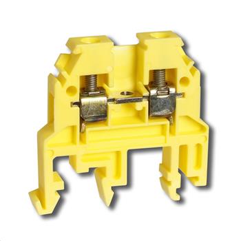 Terminal block RSA 4 on DIN rail, yellow