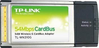 TP-LINK TL-WN310G, bezdr. PCMCIA, 2,4GHz, Atheros, 54Mbit/s